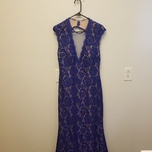 Blue Lace formal gown